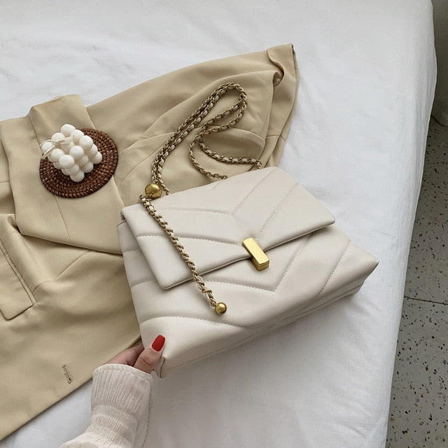 Vintage Chain Designer PU Leather Crossbody Bags For Women Kanozon.com