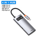 Baseus USB HUB Type C to Multi USB 3.0 4K HD PD 100W Port USB HUB Adapter for MacBook Pro iPad Laptop USB Splitter USB 3.1 C HUB Kanozon.com