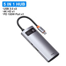 Baseus USB HUB Type C to Multi USB 3.0 4K HD PD 100W Port USB HUB Adapter for MacBook Pro iPad Laptop USB Splitter USB 3.1 C HUB Kanozon.com