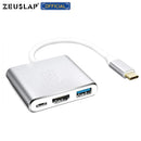 Thunderbolts Type C 3.1 Hub to HDMI-Compatible USB 3.0 PD Type C Charging Hub for Macbook Pro iPad Huawei Mate40 Type C Hub - Kanozon.com