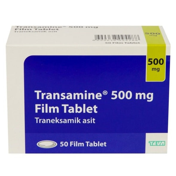Transmine 500mg Tranxanamic acid AIB Allied Product & PHARMACY Stores LTD