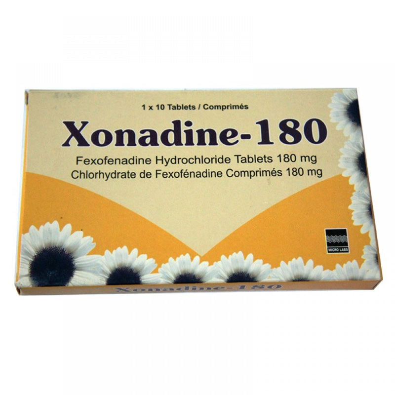 Xonadine Fexofenadine 120mg/180mg Tablet AIB Allied Product & PHARMACY Stores LTD