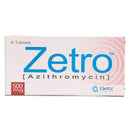 Zetro Azythromycin 500mg 6 Tablets